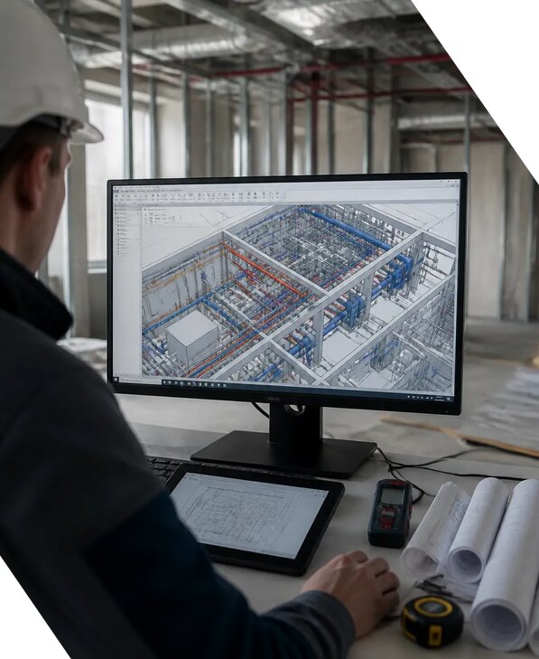 Создание BIM модели инженерных сетей для объектов в Биробиджане